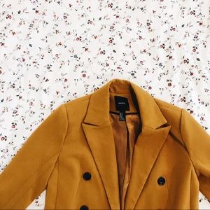 mustard yellow peacoat